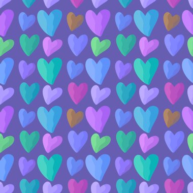 Kartpostallar, hediyeler ve kartpostallar için kalpleri olan kusursuz sevgililer günü desenleri. 