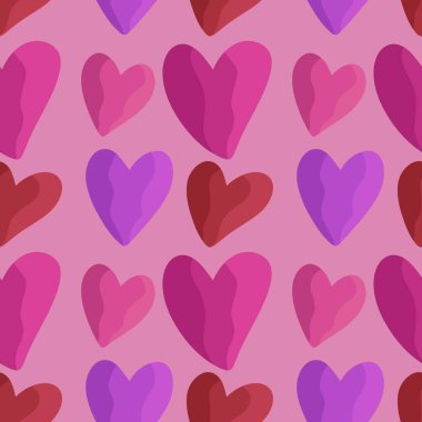 Kartpostallar, hediyeler ve kartpostallar için kalpleri olan kusursuz sevgililer günü desenleri. 