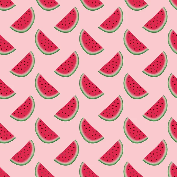 Kumaşlar, ambalajlar, hediyeler, çarşaflar, çocuklar ve ambalaj kağıtları için yaz meyvesiz karpuz deseni.