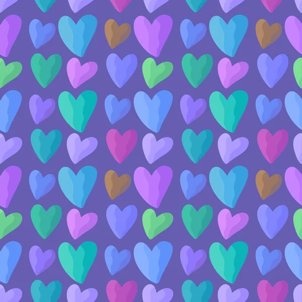 Kartpostallar, hediyeler ve kartpostallar için kalpleri olan kusursuz sevgililer günü desenleri. 