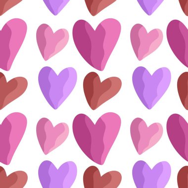 Kartpostallar, hediyeler ve kartpostallar için kalpleri olan kusursuz sevgililer günü desenleri. 