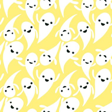 Duvar kağıtları, ambalajlar, hediyeler, kartlar, çarşaflar, çocuklar ve kumaşlar için kusursuz bir hayalet deseni.