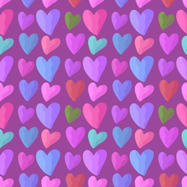 Kartpostallar, hediyeler ve kartpostallar için kalpleri olan kusursuz sevgililer günü desenleri. 