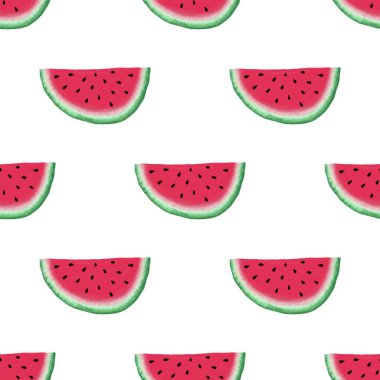 Kumaşlar, ambalajlar, hediyeler, çarşaflar, çocuklar ve ambalaj kağıtları için yaz meyvesiz karpuz deseni.