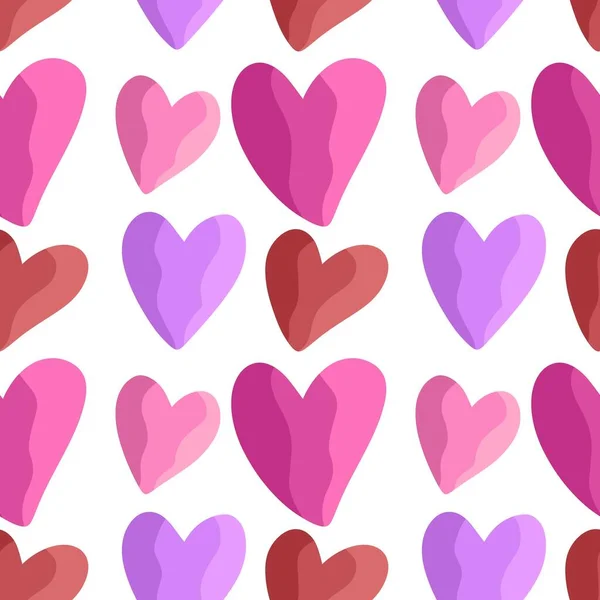 Seamless valentines pattern with hearts for postcard and gifts and cards — Stock Photo, Image