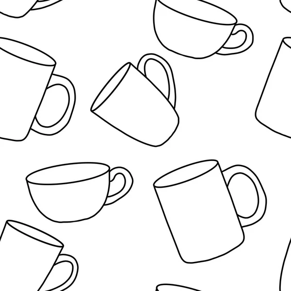 Breakfast seamless cup pattern for fabrics and textiles and packaging and gifts and kitchen and kids — Photo
