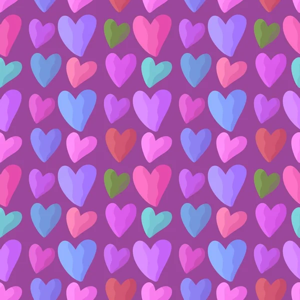 Kartpostallar, hediyeler ve kartpostallar için kalpleri olan kusursuz sevgililer günü desenleri. 