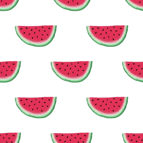 Summer fruit seamless watermelon pattern for fabrics and packaging and gifts and linens and kids and wrapping paper — Stok fotoğraf