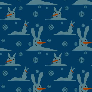 Kumaşlar, ambalajlar, hediyeler, kartlar, çocuklar ve ambalaj kağıtları için kusursuz kardan adam deseni