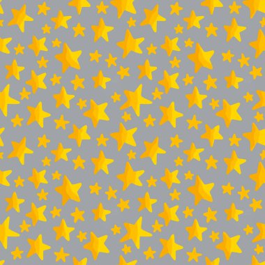 Çocuklar kumaşlar, tekstil ve ambalajlar, hediyeler, ambalaj kağıtları ve hobiler için kusursuz yıldız desenleri.