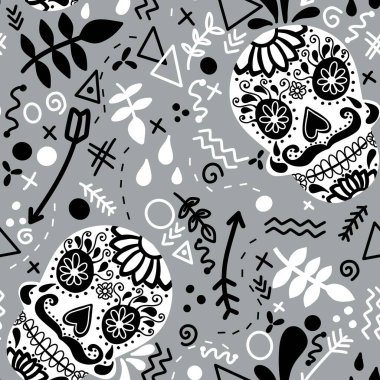 Cadılar Bayramı kumaşlar, tekstil ve ambalajlar, hediyeler, kartlar, çarşaflar ve çocuklar için kusursuz desen.