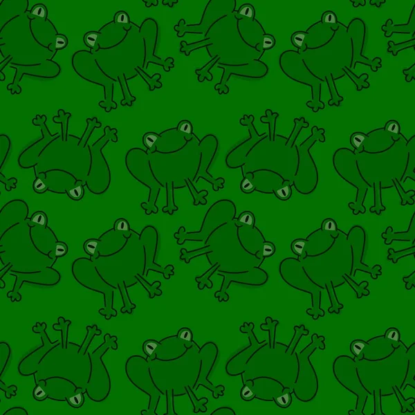 Kids seamless little frogs pattern for fabrics and textiles and packaging and gifts and cards and linens and hobbies — Stock Photo, Image