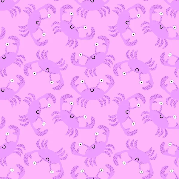 Yaz mevsiminde kumaşlar, tekstil ve ambalajlar, hediyeler, kartlar ve çarşaflar için dikişsiz yengeç deseni 