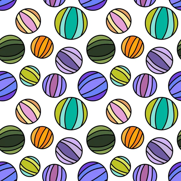 Kids seamless summer beach ball pattern for fabrics and packaging and gifts and cards and linens and wrapping paper — Photo