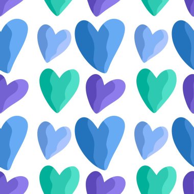 Kartpostallar, hediyeler ve kartpostallar için kalpleri olan kusursuz sevgililer günü desenleri. 