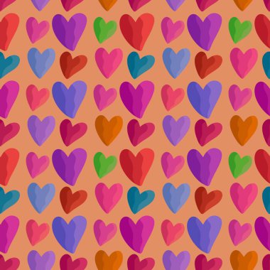 Kartpostallar, hediyeler ve kartpostallar için kalpleri olan kusursuz sevgililer günü desenleri. 