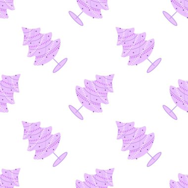 Yılbaşı hediyeleri ve kumaşlar için kusursuz noel ağacı deseni