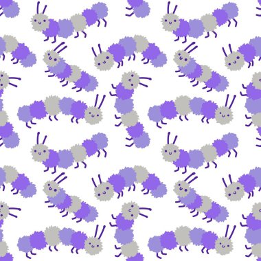 Kumaşlar, tekstil, ambalaj, hediyeler ve hobiler için kusursuz çizgi film çizimleri.