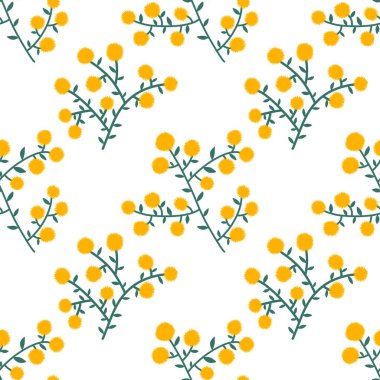 Kumaşlar, tekstil ve ambalajlar, hediyeler, kartlar, çarşaflar ve çocuklar için çiçeksiz çiçek deseni.