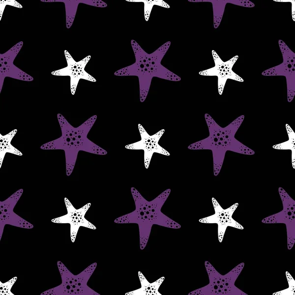 Summer seamless sea star pattern for fabrics and textiles and packaging and linens and kids and wrapping paper — Foto de Stock