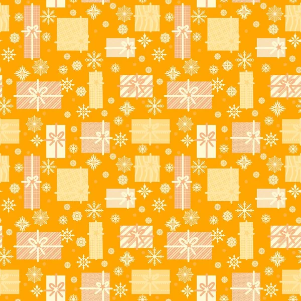 Neue Jahr nahtlose Weihnachtsbäume und Geschenke Muster für Stoffe und Textilien und Verpackungen und Kinder und Geschenkpapier — Stockfoto