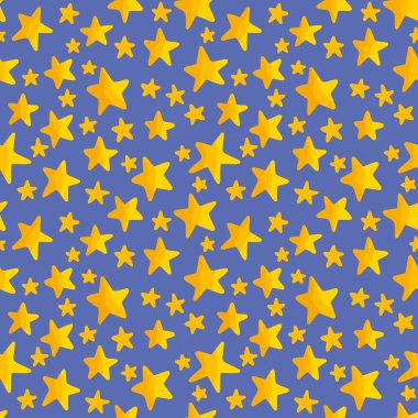 Çocuklar kumaşlar, tekstil ve ambalajlar, hediyeler, ambalaj kağıtları ve hobiler için kusursuz yıldız desenleri.