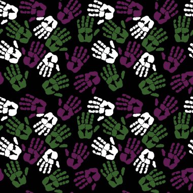 Çocuklar kumaşlar, ambalajlar, hediyeler, kartlar, çarşaflar ve ambalaj kağıtları için kusursuz el izi kalıpları.