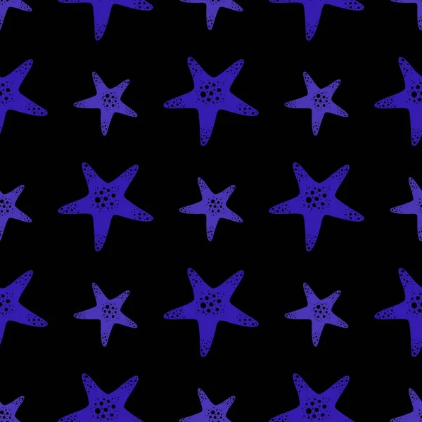 Summer seamless sea star pattern for fabrics and textiles and packaging and linens and kids and wrapping paper — Stock Photo, Image