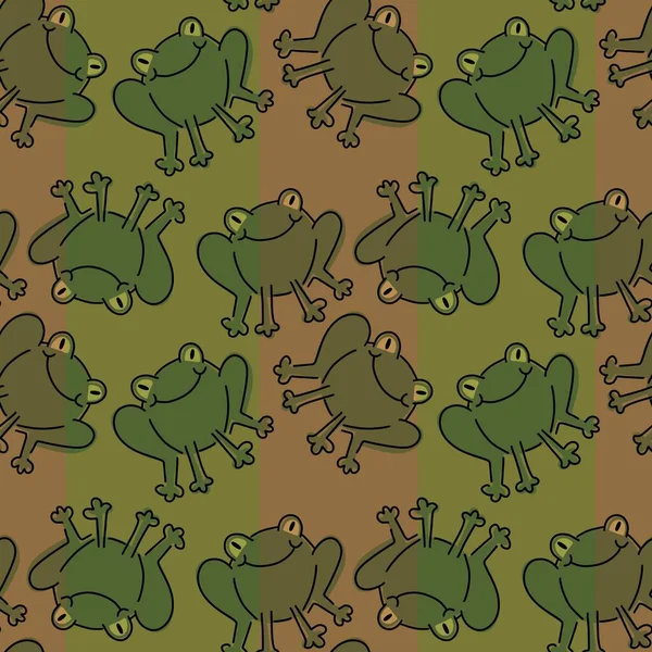 Kids seamless little frogs pattern for fabrics and textiles and packaging and gifts and cards and linens and hobbies — Foto Stock