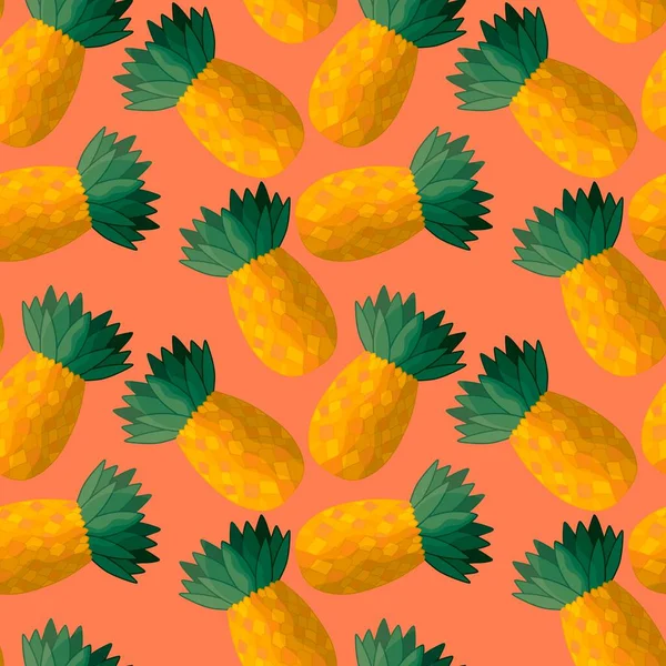 Letní bezešvý ananasový vzor pro tkaniny a textilie a obaly a dárky a karty a prádlo a děti — Stock fotografie