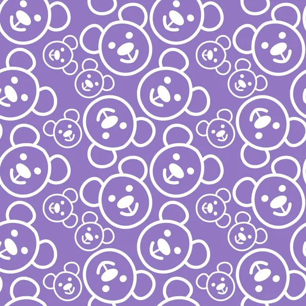 Kids seamless bears pattern for fabrics and textiles and packaging and gifts and cards and linens and wrapping paper — 스톡 사진