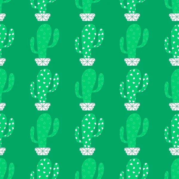 Kumaşlar, tekstil, ambalaj, hediyeler, kartlar, çarşaflar ve çocuklar için çiçeksiz kaktüs deseni.