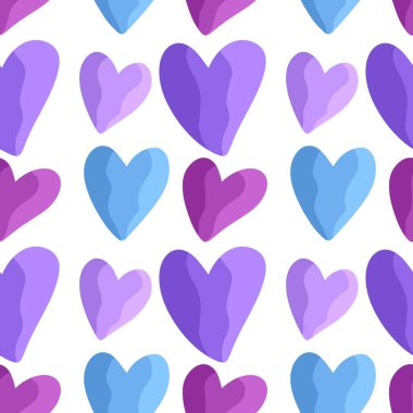 Kartpostallar, hediyeler ve kartpostallar için kalpleri olan kusursuz sevgililer günü desenleri. 