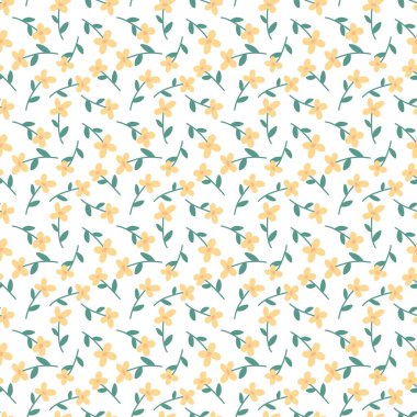 Kumaşlar, tekstil ve ambalajlar, hediyeler, kartlar, çarşaflar ve çocuklar için çiçeksiz çiçek deseni.