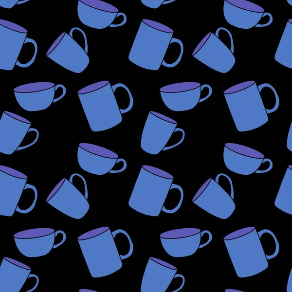 Breakfast seamless cup pattern for fabrics and textiles and packaging and gifts and kitchen and kids