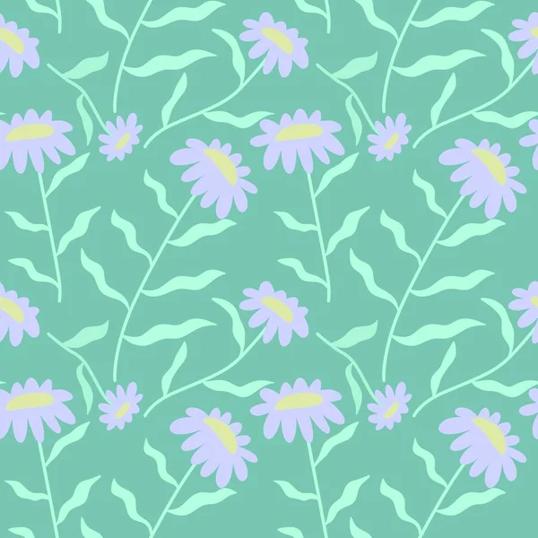 Kumaşlar, tekstil ve ambalajlar, hediyeler, kartlar, çarşaflar ve çocuklar için çiçeksiz çiçek deseni.