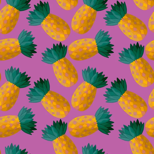 Summer seamless pineapple pattern for fabrics and textiles and packaging and gifts and cards and linens and kids — Foto Stock