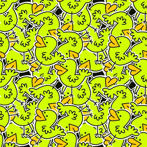 Kids seamless stickers ducks pattern for wallpaper and fabrics and textiles and packaging and gifts and cards and linens — Stock Photo, Image
