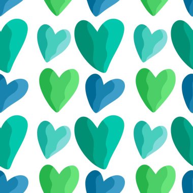 Kartpostallar, hediyeler ve kartpostallar için kalpleri olan kusursuz sevgililer günü desenleri. 