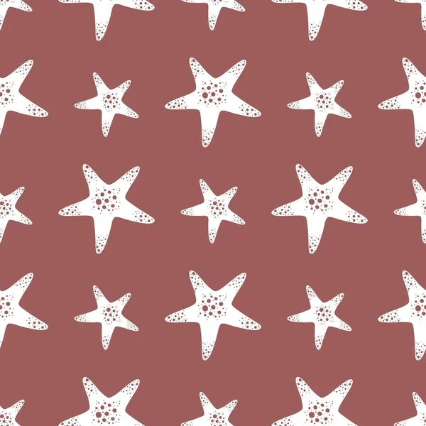 Summer seamless sea star pattern for fabrics and textiles and packaging and linens and kids and wrapping paper — Stock Photo, Image