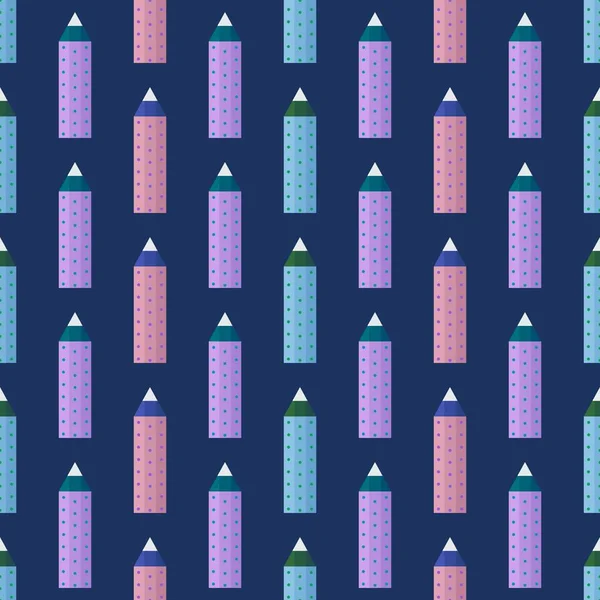 School kids seamless pencil pattern for wallpaper and fabrics and textiles and packaging and gifts and wrapping paper — Stock fotografie