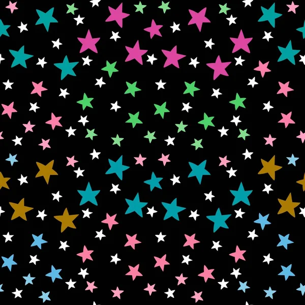 Kids seamless stars pattern for fabrics and textiles and packaging and gifts and wrapping paper and hobbies — 스톡 사진