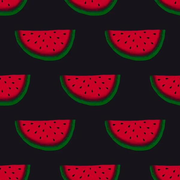 Summer fruit seamless watermelon pattern for fabrics and packaging and gifts and linens and kids and wrapping paper — Stockfoto