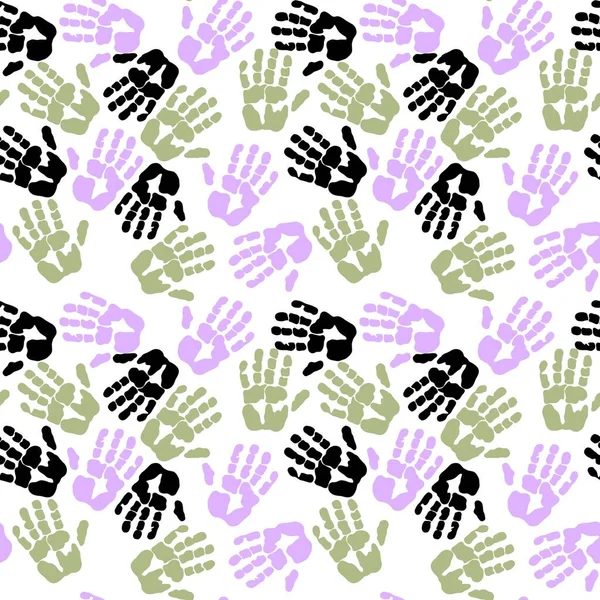Çocuklar kumaşlar, ambalajlar, hediyeler, kartlar, çarşaflar ve ambalaj kağıtları için kusursuz el izi kalıpları.