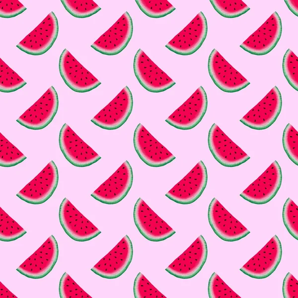 Summer fruit seamless watermelon pattern for fabrics and packaging and gifts and linens and kids and wrapping paper — Stock fotografie