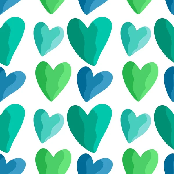 Seamless valentines pattern with hearts for postcard and gifts and cards — Stock Photo, Image