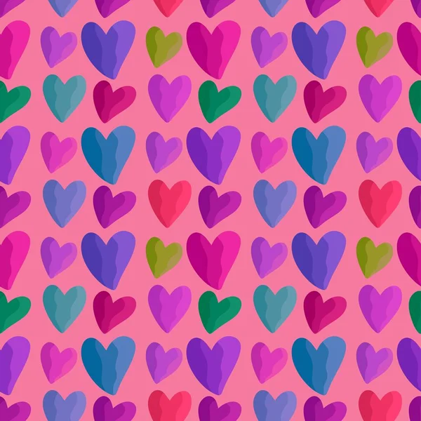 Kartpostallar, hediyeler ve kartpostallar için kalpleri olan kusursuz sevgililer günü desenleri. 