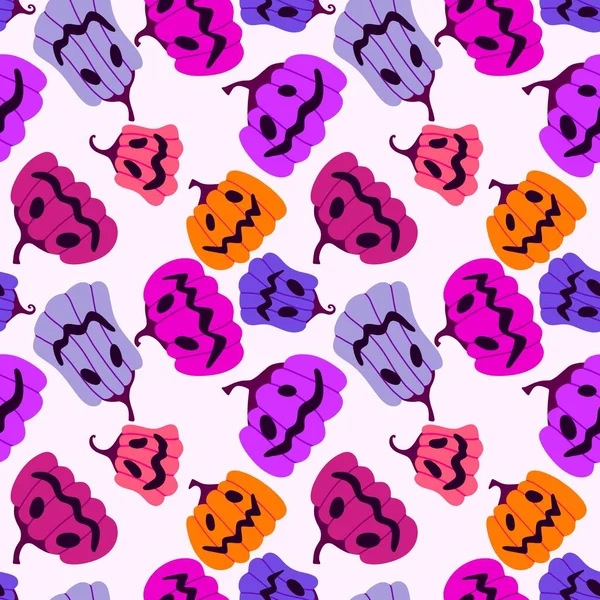 Cadılar Bayramı kumaşlar, tekstil ve ambalajlar, hediyeler, kartlar, çarşaflar ve çocuklar için kusursuz balkabağı deseni.