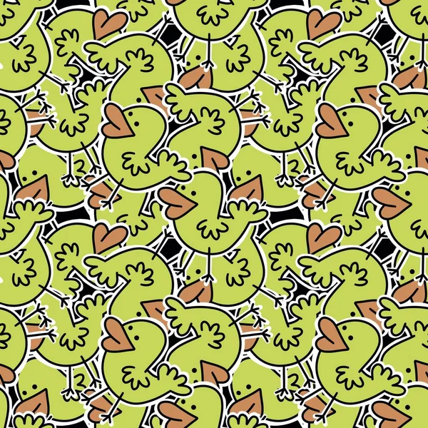 Kids seamless stickers ducks pattern for wallpaper and fabrics and textiles and packaging and gifts and cards and linens — Stock Photo, Image