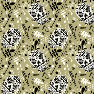 Cadılar Bayramı kumaşlar, tekstil ve ambalajlar, hediyeler, kartlar, çarşaflar ve çocuklar için kusursuz desen.